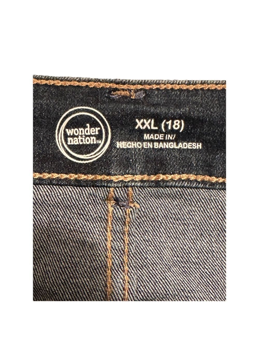 Wonder Nation Destructed Dark Blue Denim Skirt GIRLS Size XXL 18 NEW NWT Zipper - Picture 3 of 12